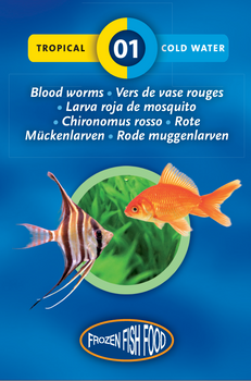 Gefrorene Mückenlarven